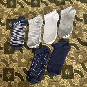 Men's Assorted Socks Set - Blue, Gray, White